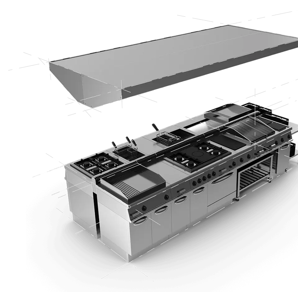 sauer-gastrokuechen-3d-kuechenzeile Küchenzeile